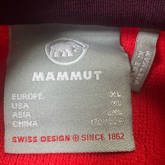 Mammut Aenergy Polartec Baselayer Half Zip Long Sleeve Size XL Red and Purple - Picture 10 of 11